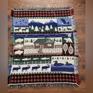 Multicolor Holiday Throw Blanket
